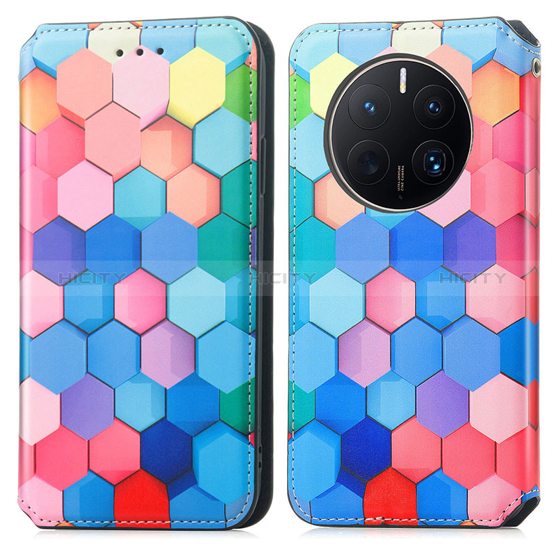 Funda de Cuero Cartera con Soporte Patron de Moda Carcasa S02D para Huawei Mate 50 Pro Vistoso