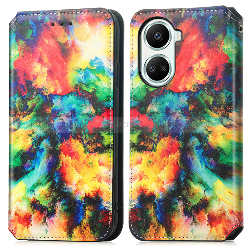 Funda de Cuero Cartera con Soporte Patron de Moda Carcasa S02D para Huawei Nova 10 SE Multicolor