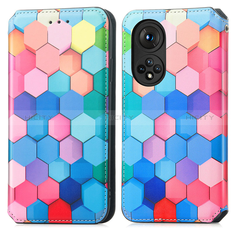 Funda de Cuero Cartera con Soporte Patron de Moda Carcasa S02D para Huawei Nova 9