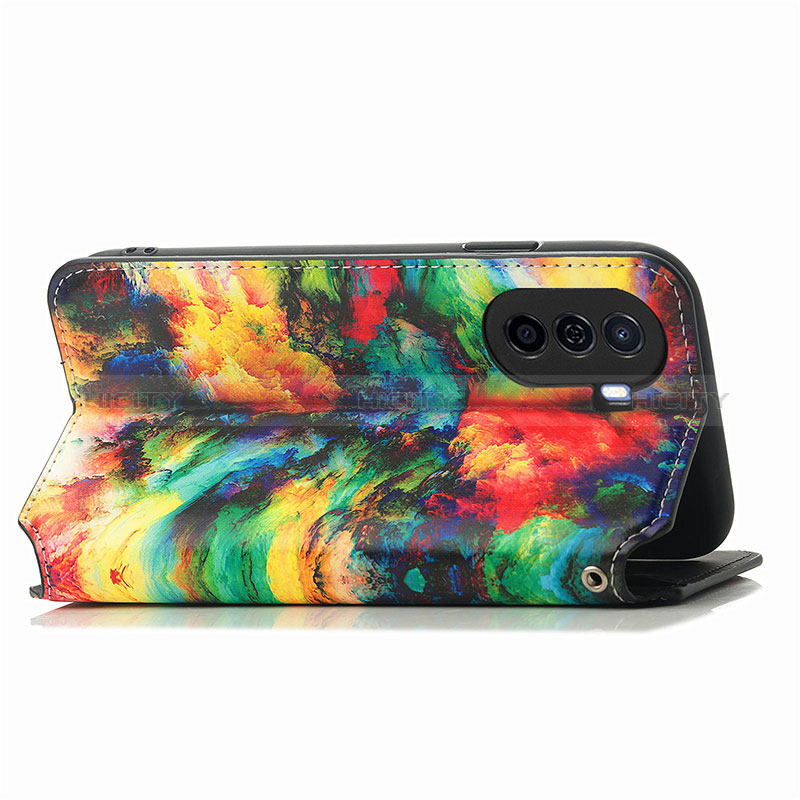 Funda de Cuero Cartera con Soporte Patron de Moda Carcasa S02D para Huawei Nova Y70