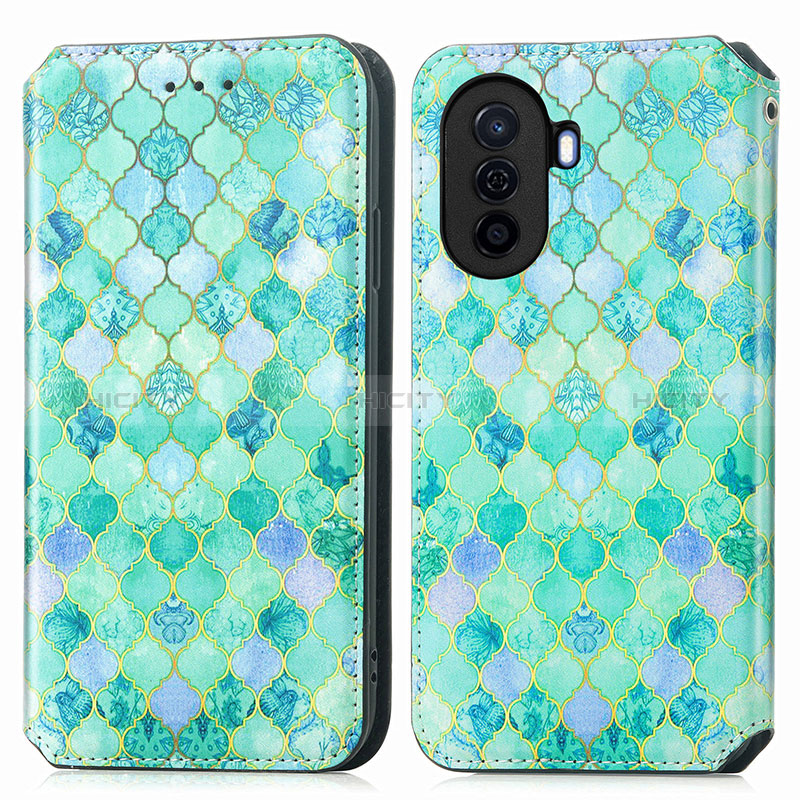 Funda de Cuero Cartera con Soporte Patron de Moda Carcasa S02D para Huawei Nova Y70