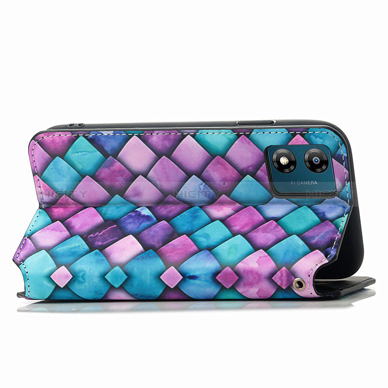 Funda de Cuero Cartera con Soporte Patron de Moda Carcasa S02D para Motorola Moto E13