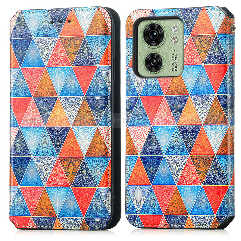 Funda de Cuero Cartera con Soporte Patron de Moda Carcasa S02D para Motorola Moto Edge (2023) 5G