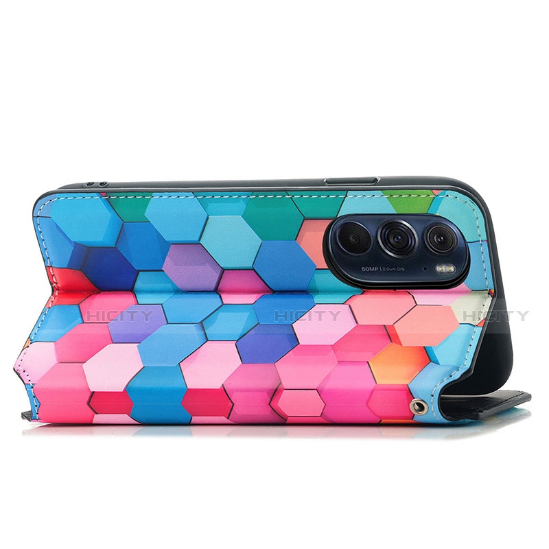 Funda de Cuero Cartera con Soporte Patron de Moda Carcasa S02D para Motorola Moto Edge 30 Pro 5G