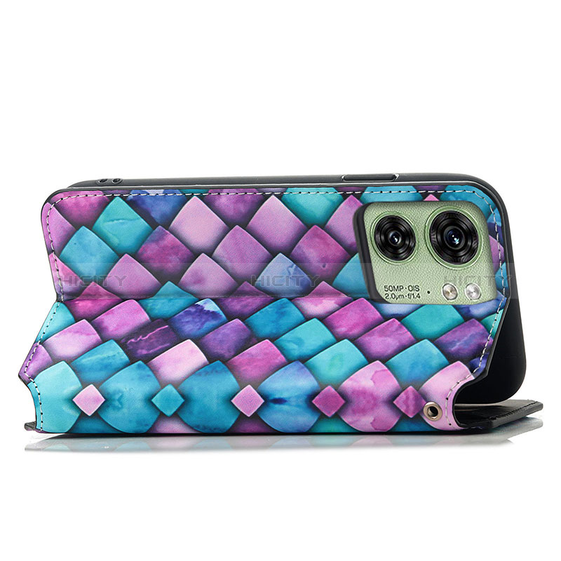 Funda de Cuero Cartera con Soporte Patron de Moda Carcasa S02D para Motorola Moto Edge 40 5G