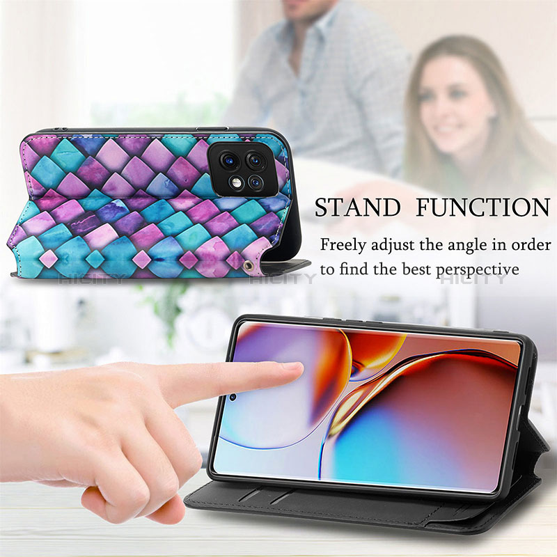 Funda de Cuero Cartera con Soporte Patron de Moda Carcasa S02D para Motorola Moto Edge 40 Pro 5G