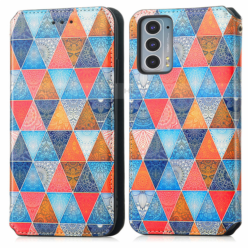 Funda de Cuero Cartera con Soporte Patron de Moda Carcasa S02D para Motorola Moto Edge Lite 5G