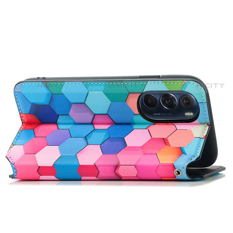 Funda de Cuero Cartera con Soporte Patron de Moda Carcasa S02D para Motorola Moto Edge X30 5G