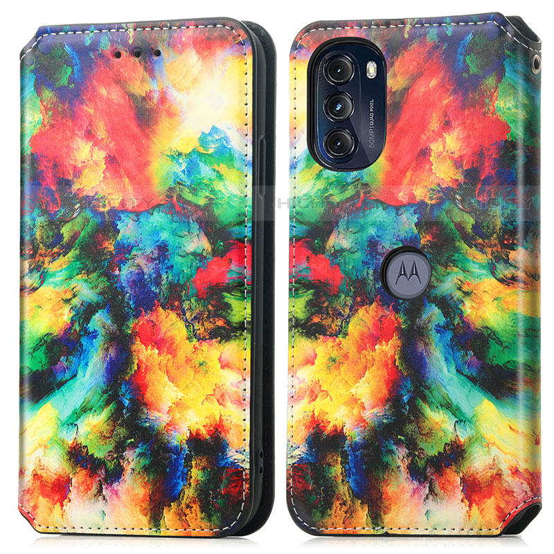 Funda de Cuero Cartera con Soporte Patron de Moda Carcasa S02D para Motorola Moto G 5G (2022) Multicolor