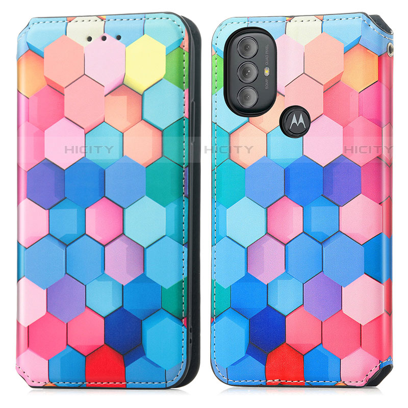 Funda de Cuero Cartera con Soporte Patron de Moda Carcasa S02D para Motorola Moto G Power (2022)