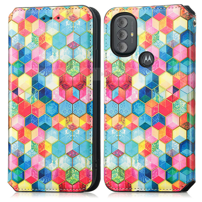 Funda de Cuero Cartera con Soporte Patron de Moda Carcasa S02D para Motorola Moto G Power (2022)