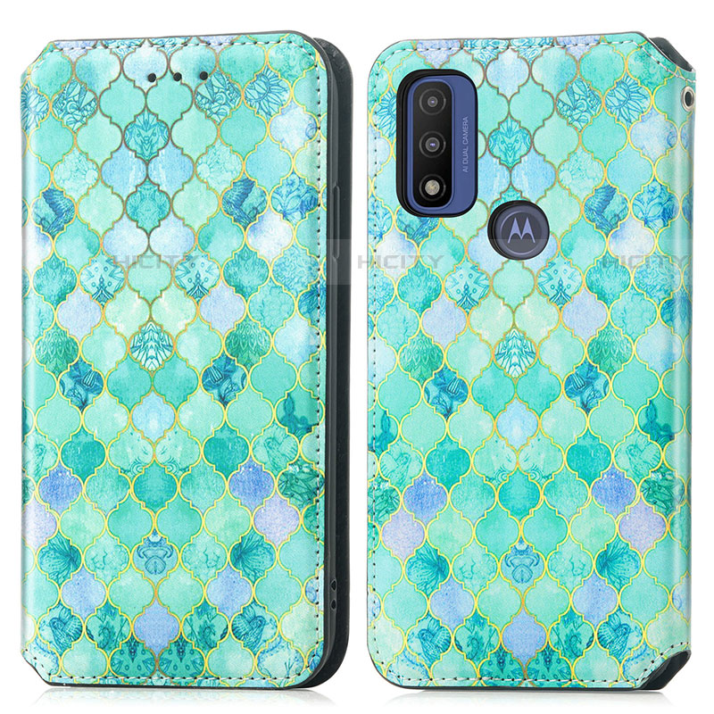 Funda de Cuero Cartera con Soporte Patron de Moda Carcasa S02D para Motorola Moto G Pure