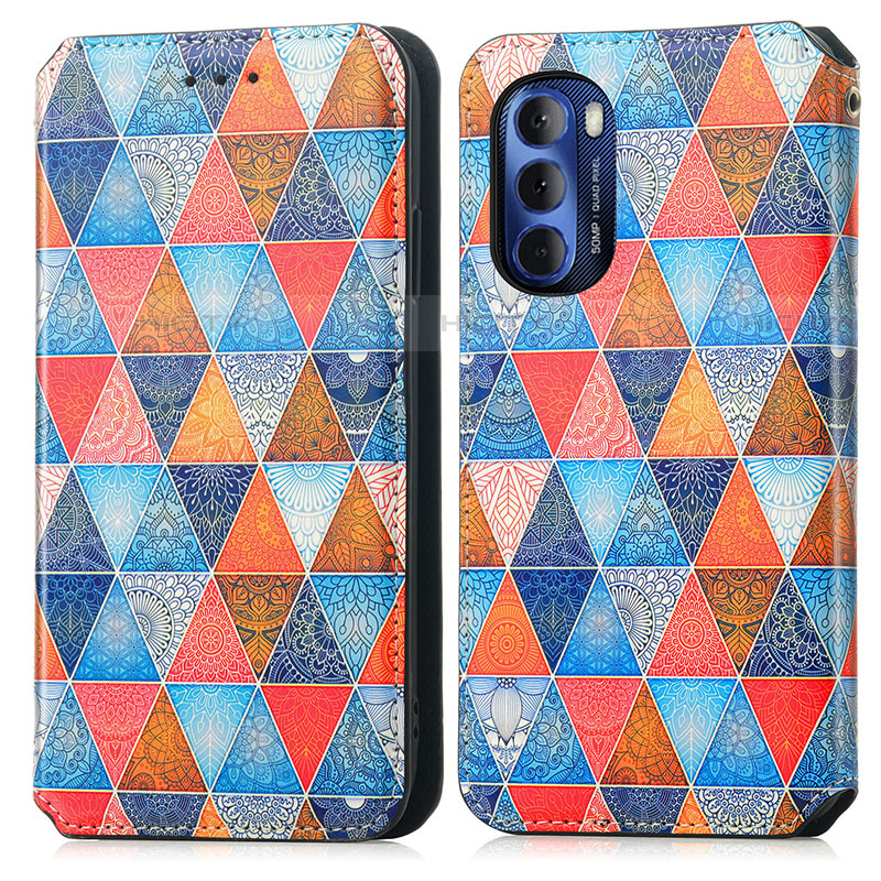 Funda de Cuero Cartera con Soporte Patron de Moda Carcasa S02D para Motorola Moto G Stylus (2022) 4G