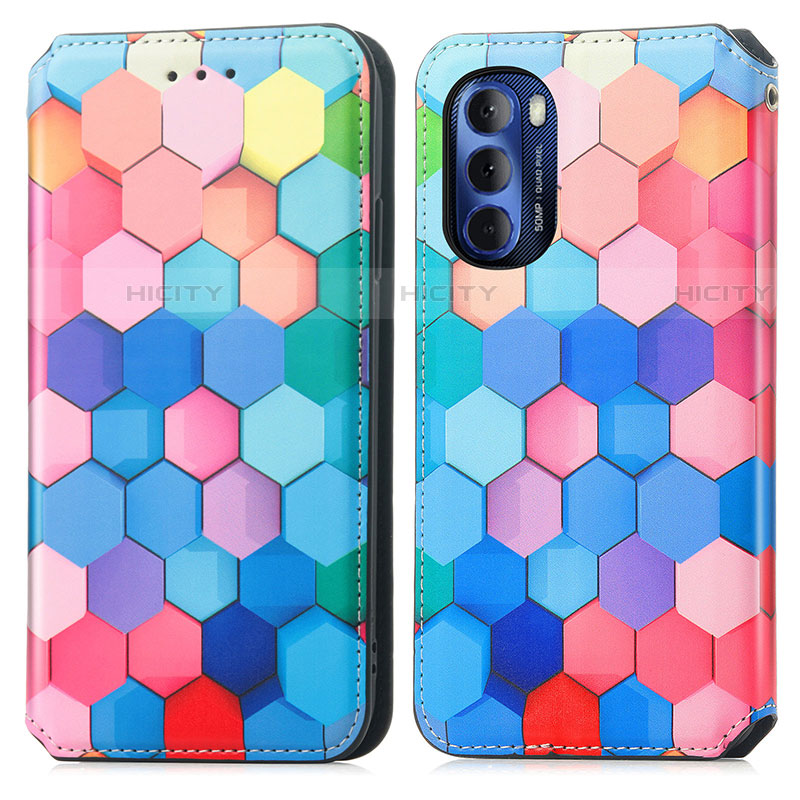 Funda de Cuero Cartera con Soporte Patron de Moda Carcasa S02D para Motorola Moto G Stylus (2022) 5G