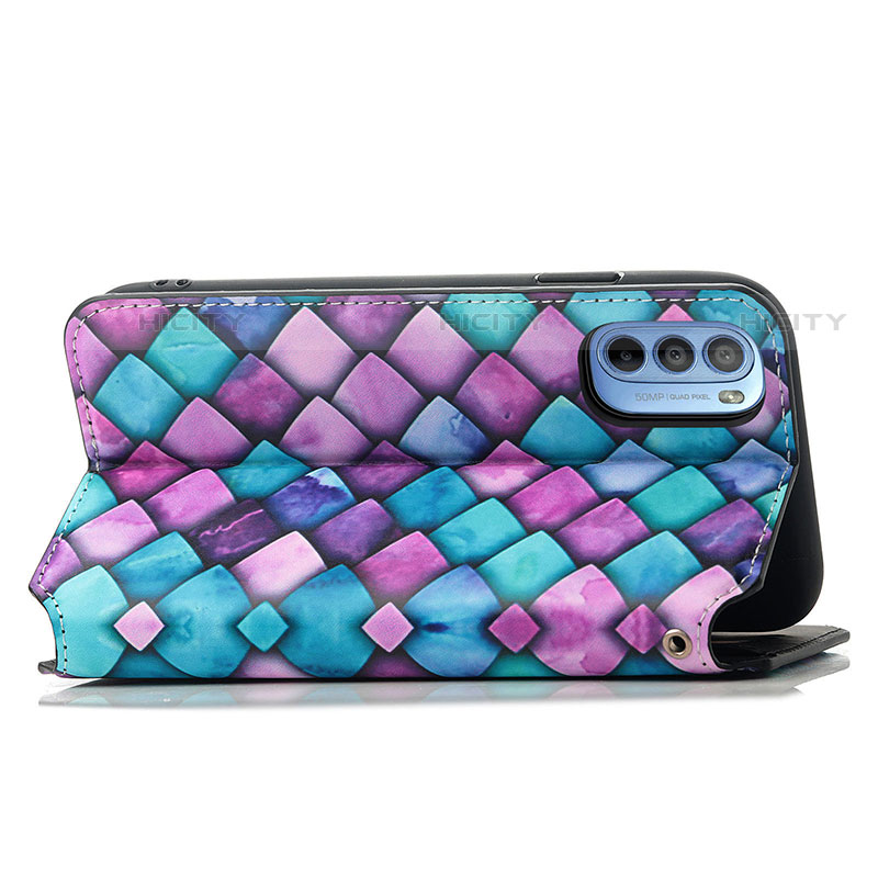 Funda de Cuero Cartera con Soporte Patron de Moda Carcasa S02D para Motorola Moto G31