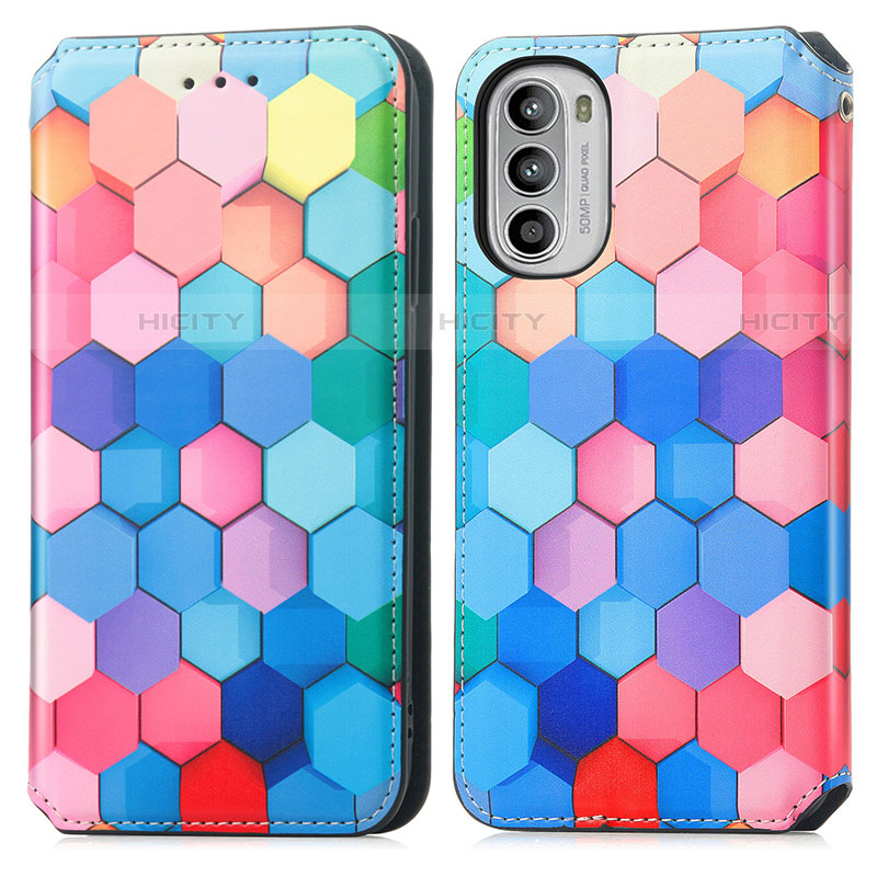 Funda de Cuero Cartera con Soporte Patron de Moda Carcasa S02D para Motorola Moto G52j 5G Vistoso