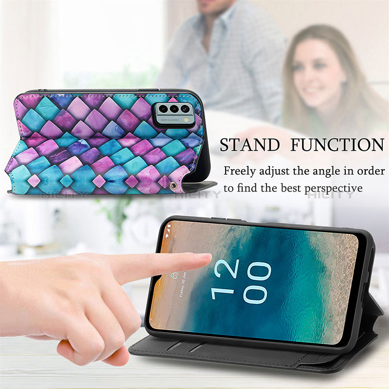 Funda de Cuero Cartera con Soporte Patron de Moda Carcasa S02D para Nokia G22