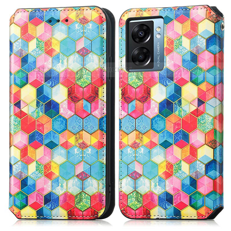 Funda de Cuero Cartera con Soporte Patron de Moda Carcasa S02D para OnePlus Nord N300 5G