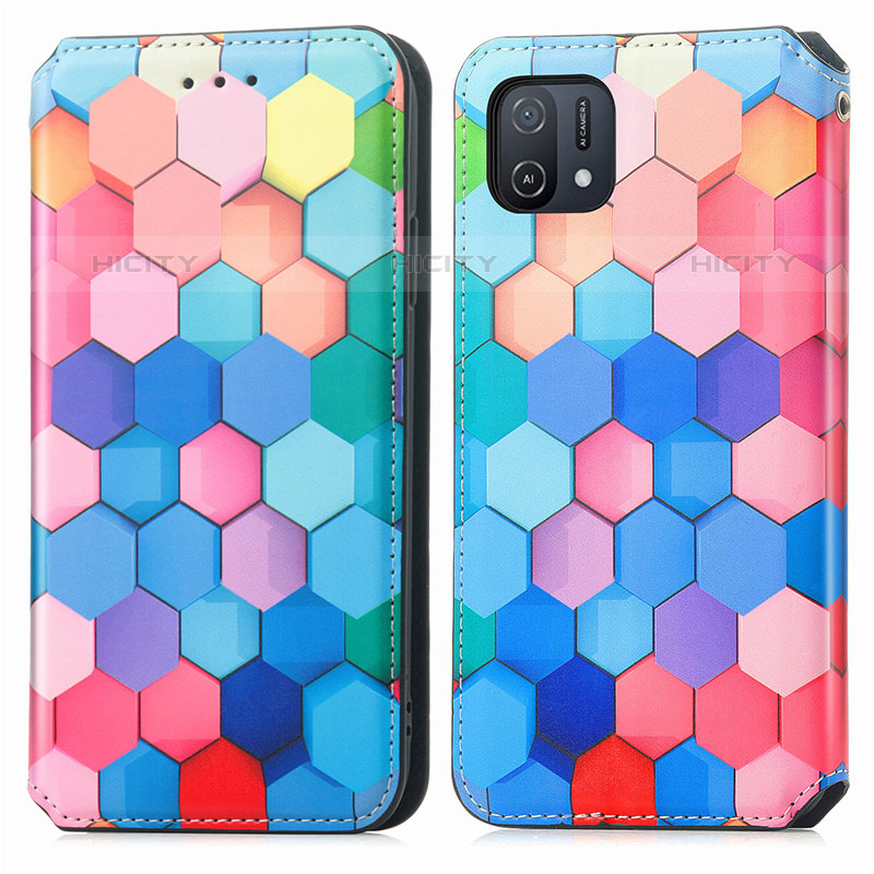 Funda de Cuero Cartera con Soporte Patron de Moda Carcasa S02D para Oppo A16K