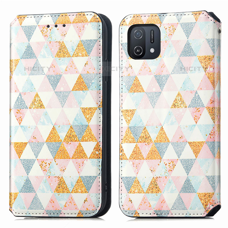 Funda de Cuero Cartera con Soporte Patron de Moda Carcasa S02D para Oppo A16K