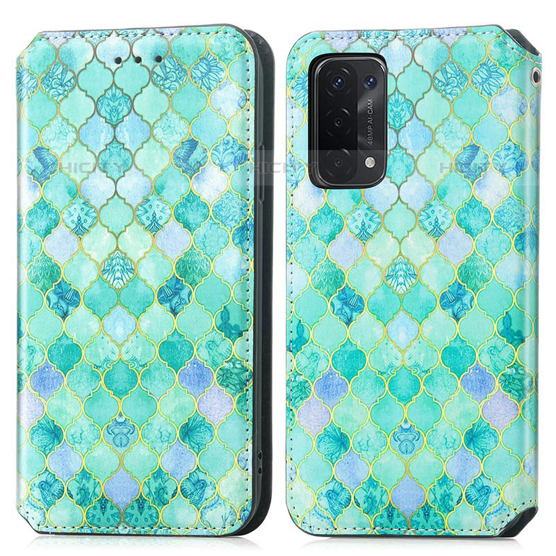 Funda de Cuero Cartera con Soporte Patron de Moda Carcasa S02D para Oppo A93 5G