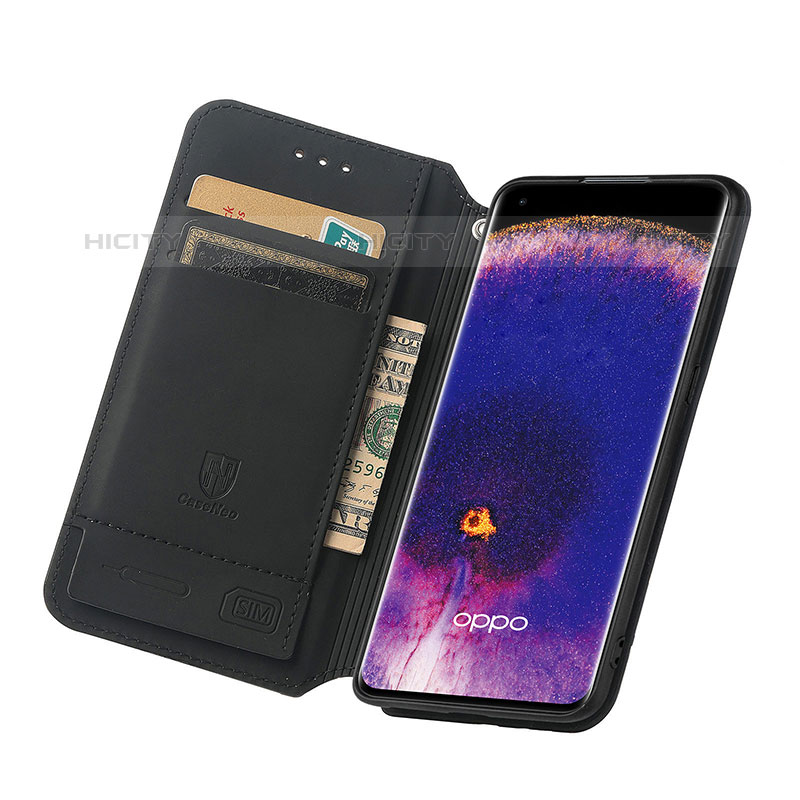 Funda de Cuero Cartera con Soporte Patron de Moda Carcasa S02D para Oppo Find X5 Pro 5G