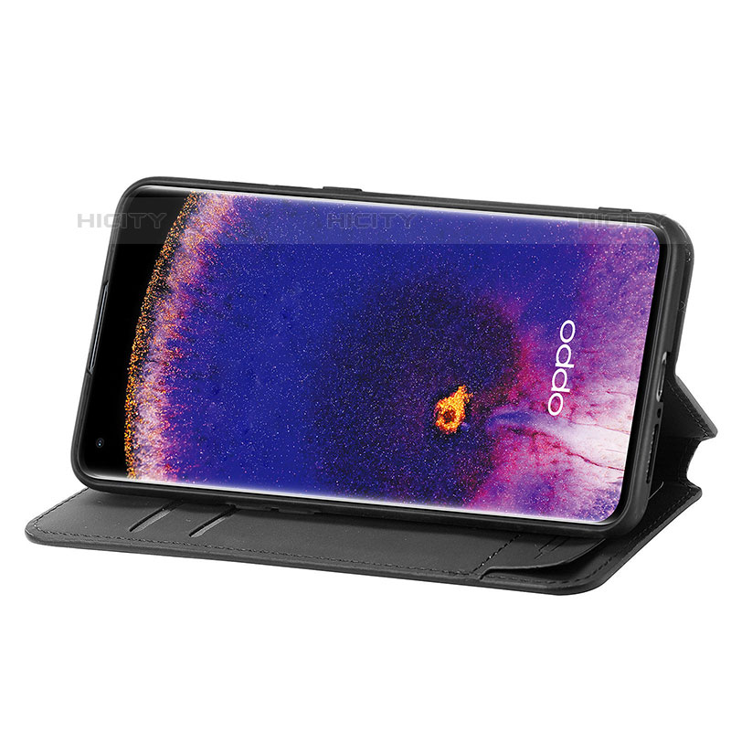 Funda de Cuero Cartera con Soporte Patron de Moda Carcasa S02D para Oppo Find X5 Pro 5G