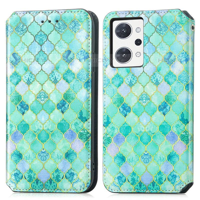 Funda de Cuero Cartera con Soporte Patron de Moda Carcasa S02D para Oppo Reno7 A