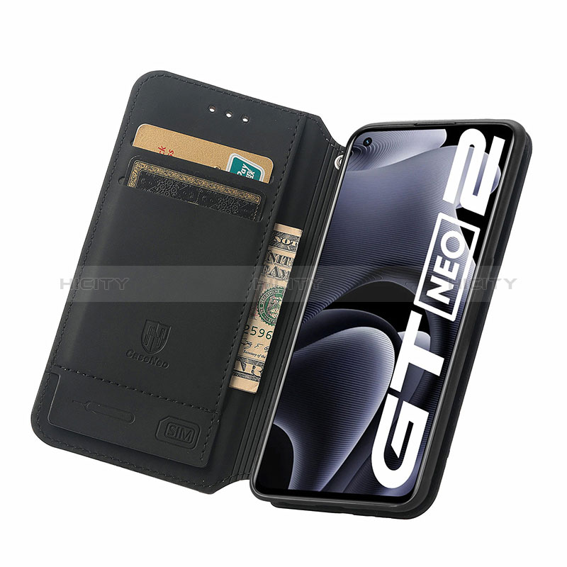 Funda de Cuero Cartera con Soporte Patron de Moda Carcasa S02D para Realme GT Neo 3T 5G