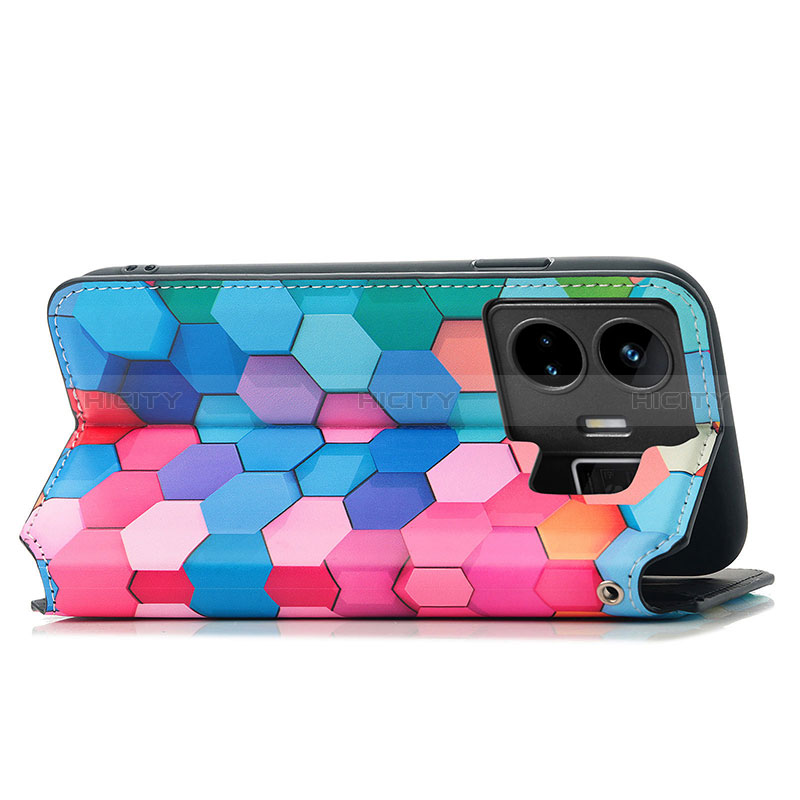 Funda de Cuero Cartera con Soporte Patron de Moda Carcasa S02D para Realme GT Neo5 240W 5G