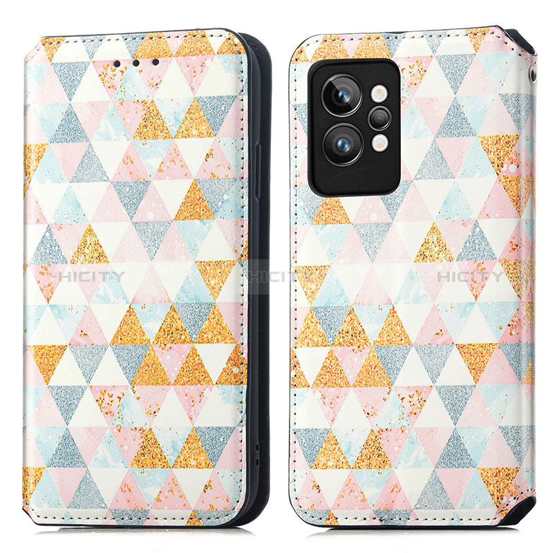 Funda de Cuero Cartera con Soporte Patron de Moda Carcasa S02D para Realme GT2 Pro 5G