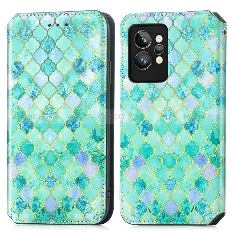 Funda de Cuero Cartera con Soporte Patron de Moda Carcasa S02D para Realme GT2 Pro 5G