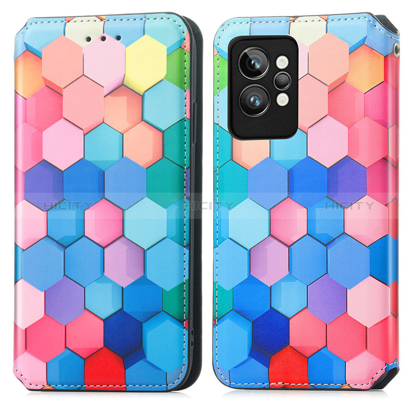 Funda de Cuero Cartera con Soporte Patron de Moda Carcasa S02D para Realme GT2 Pro 5G