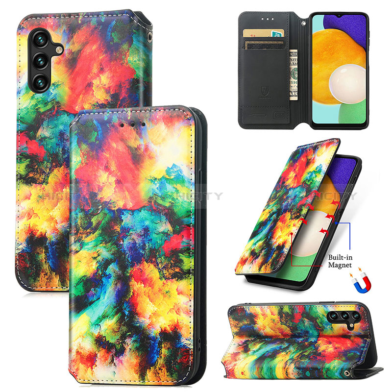 Funda de Cuero Cartera con Soporte Patron de Moda Carcasa S02D para Samsung Galaxy A04s