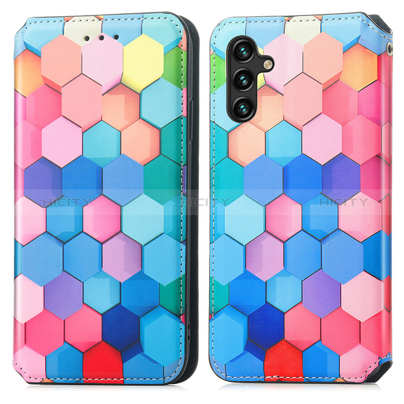 Funda de Cuero Cartera con Soporte Patron de Moda Carcasa S02D para Samsung Galaxy A04s Vistoso