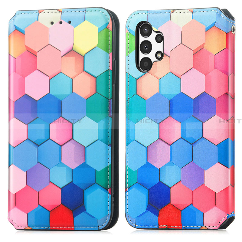 Funda de Cuero Cartera con Soporte Patron de Moda Carcasa S02D para Samsung Galaxy A13 4G Vistoso