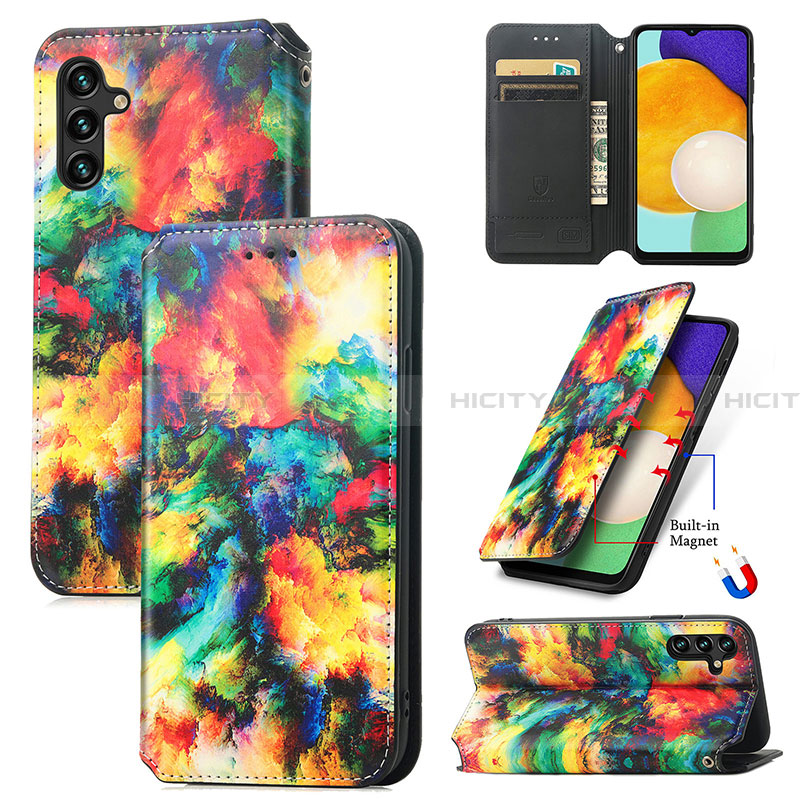 Funda de Cuero Cartera con Soporte Patron de Moda Carcasa S02D para Samsung Galaxy A13 5G