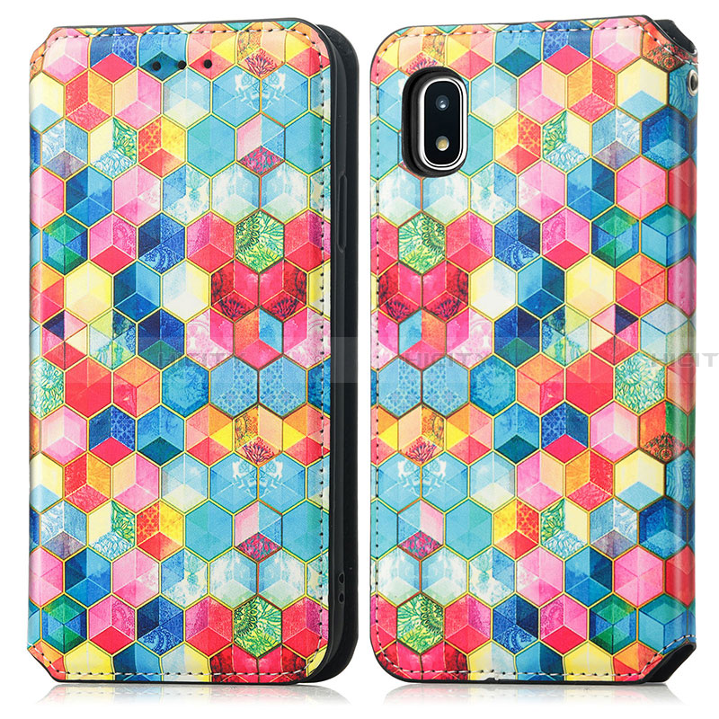 Funda de Cuero Cartera con Soporte Patron de Moda Carcasa S02D para Samsung Galaxy A20 SC-02M SCV46