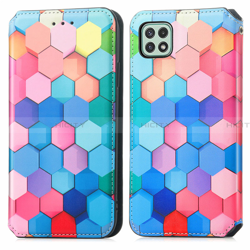 Funda de Cuero Cartera con Soporte Patron de Moda Carcasa S02D para Samsung Galaxy A22 5G