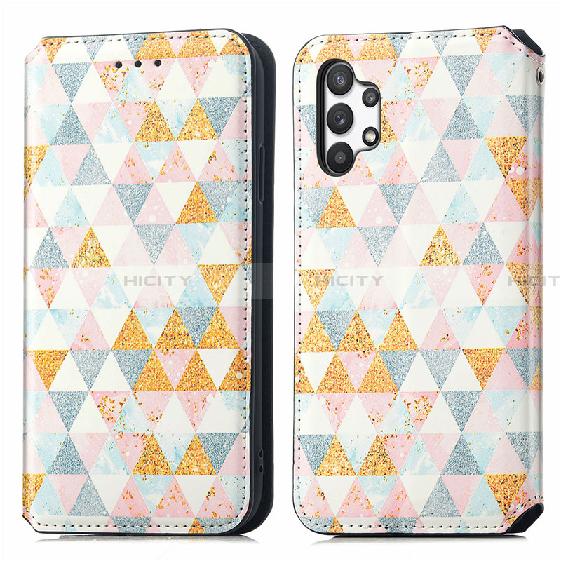 Funda de Cuero Cartera con Soporte Patron de Moda Carcasa S02D para Samsung Galaxy A32 5G