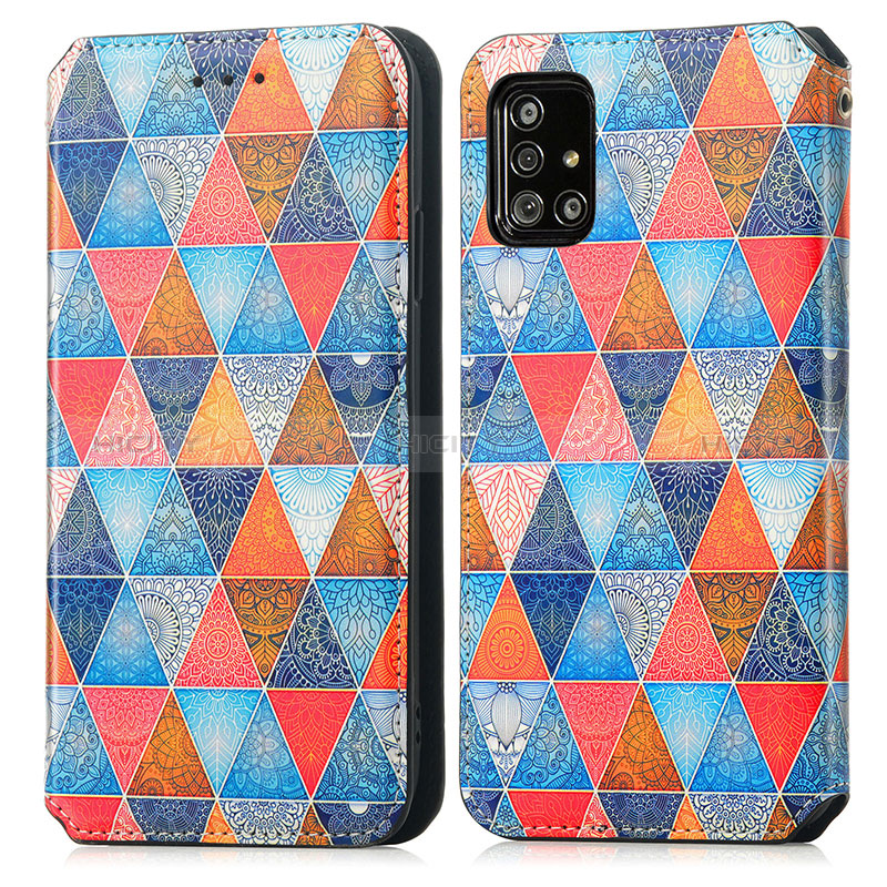 Funda de Cuero Cartera con Soporte Patron de Moda Carcasa S02D para Samsung Galaxy A51 5G