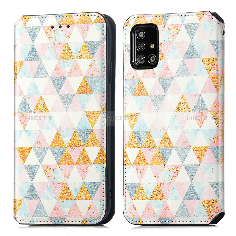 Funda de Cuero Cartera con Soporte Patron de Moda Carcasa S02D para Samsung Galaxy A51 5G