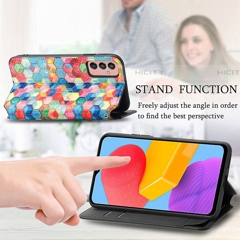 Funda de Cuero Cartera con Soporte Patron de Moda Carcasa S02D para Samsung Galaxy F13 4G