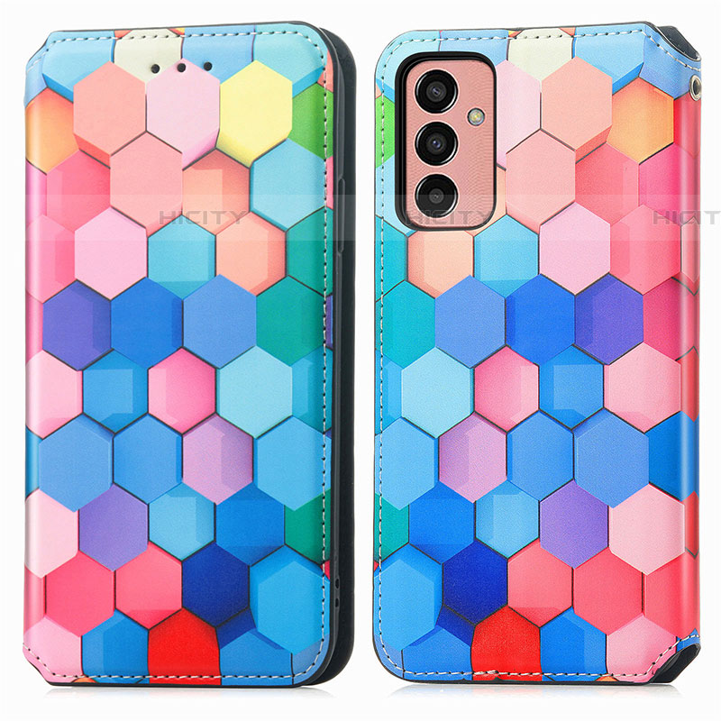 Funda de Cuero Cartera con Soporte Patron de Moda Carcasa S02D para Samsung Galaxy M13 4G Vistoso