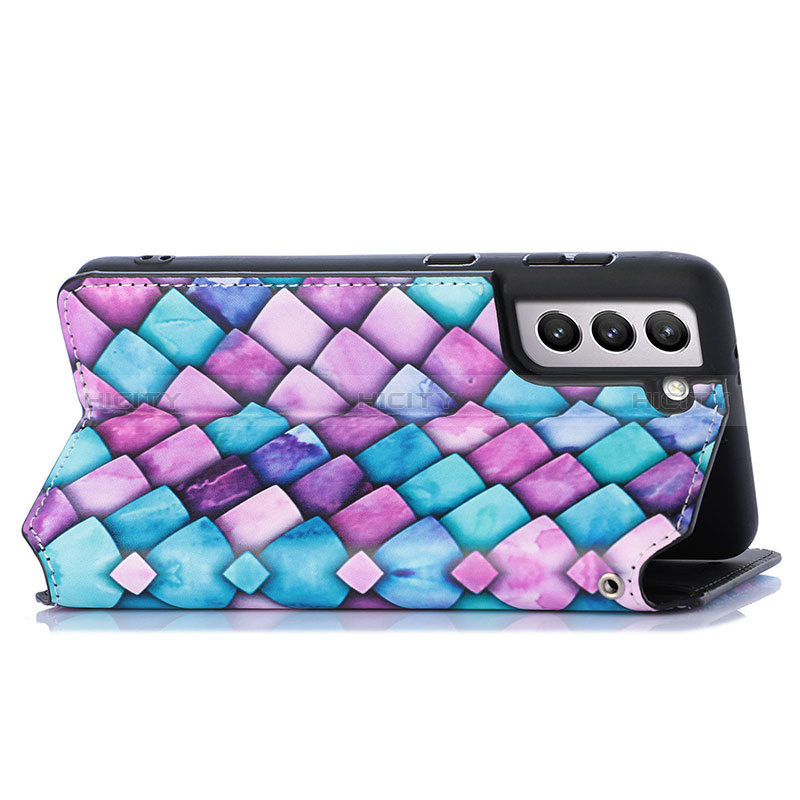 Funda de Cuero Cartera con Soporte Patron de Moda Carcasa S02D para Samsung Galaxy S24 5G