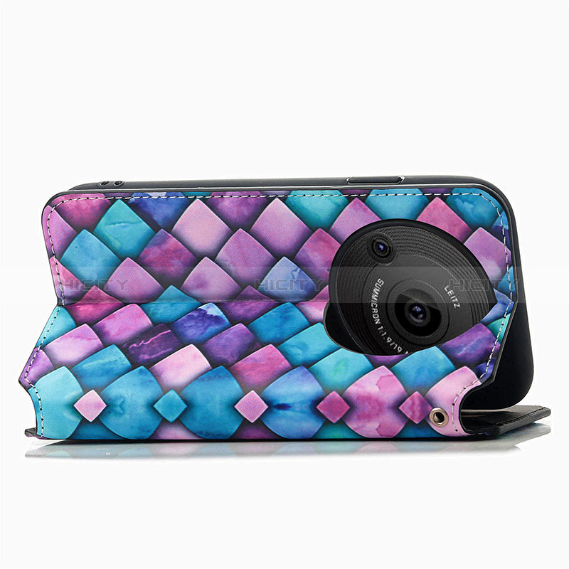 Funda de Cuero Cartera con Soporte Patron de Moda Carcasa S02D para Sharp Aquos R8s Pro