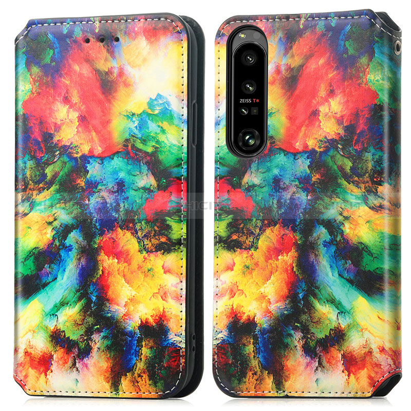 Funda de Cuero Cartera con Soporte Patron de Moda Carcasa S02D para Sony Xperia 1 IV