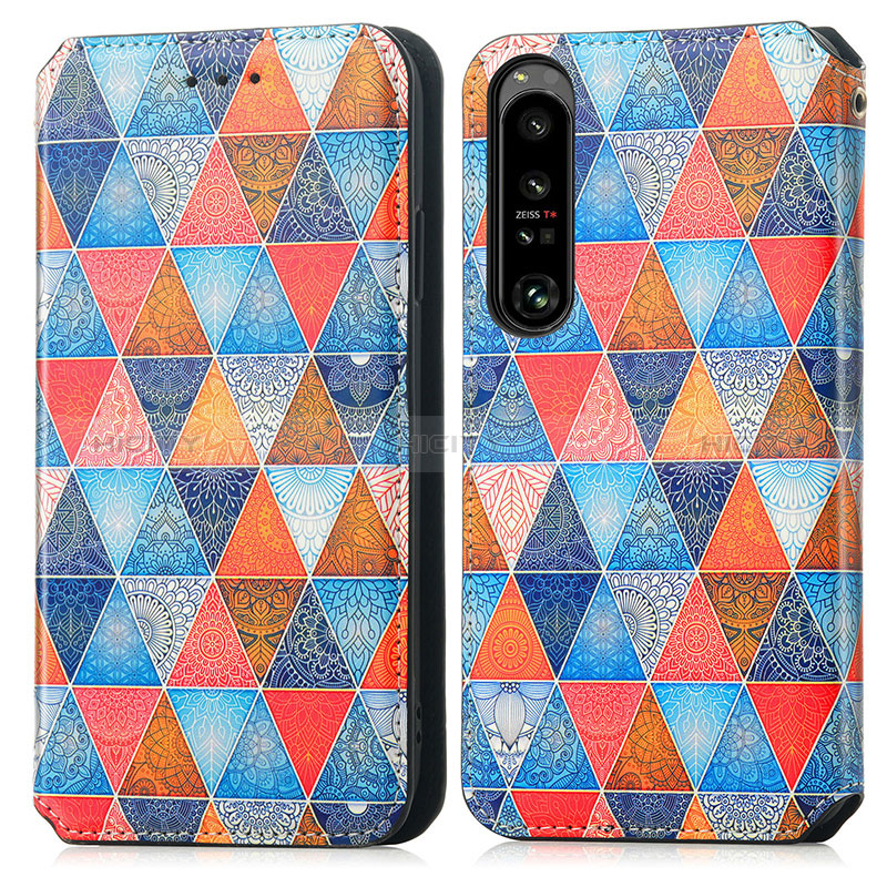 Funda de Cuero Cartera con Soporte Patron de Moda Carcasa S02D para Sony Xperia 1 IV