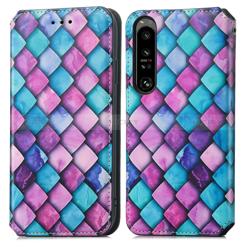 Funda de Cuero Cartera con Soporte Patron de Moda Carcasa S02D para Sony Xperia 1 IV SO-51C