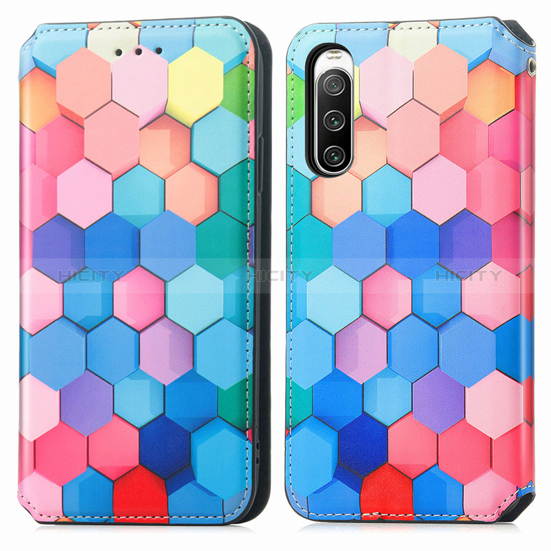 Funda de Cuero Cartera con Soporte Patron de Moda Carcasa S02D para Sony Xperia 10 IV SO-52C